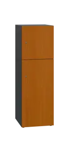 DOMINIT 32 úložná skříň 2-boxová, 1367x450x400 mm, korpus antracit, dvířka třešeň šumavská